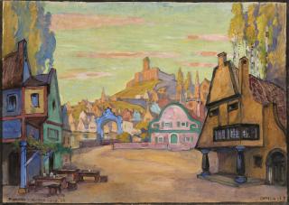 Pieretto Bianco - Scenografia per Coppelia Atto I