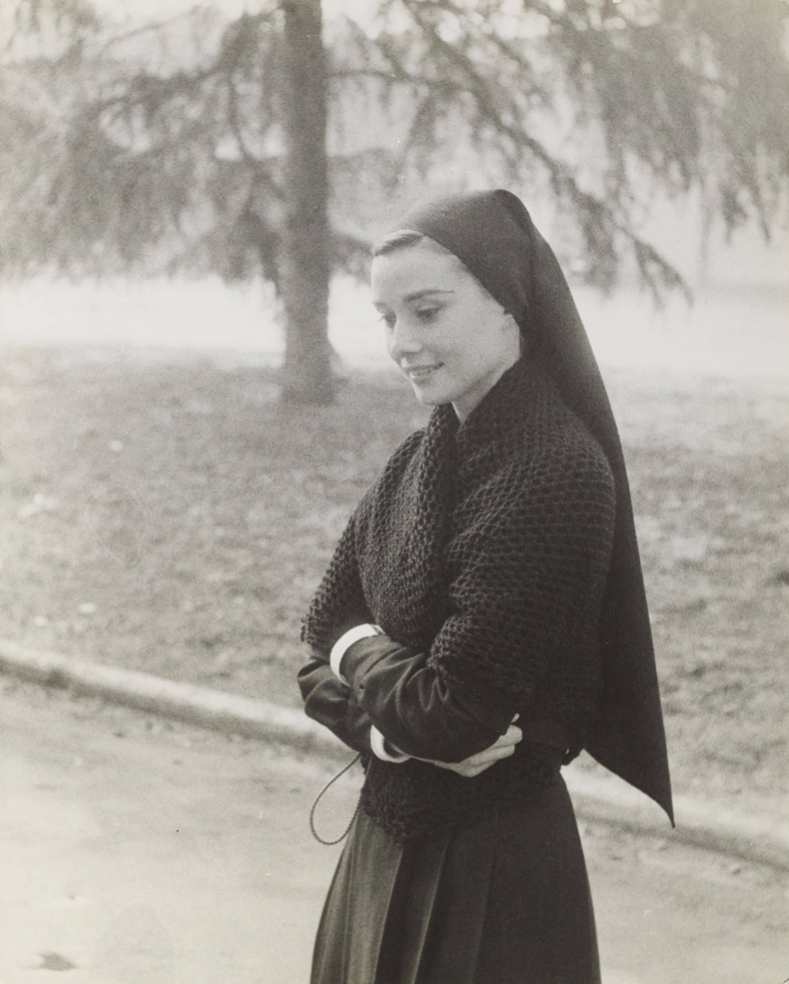 Pierluigi Praturlon - 53 gelatin silver production stills; Audrey Hepburn on the set of the 1959 Warner Bros. production The Nun\'s Story, Rome, 1958