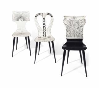Piero Fornasetti - A GROUP OF THREE CHAIRS, DESIGNED 1950S