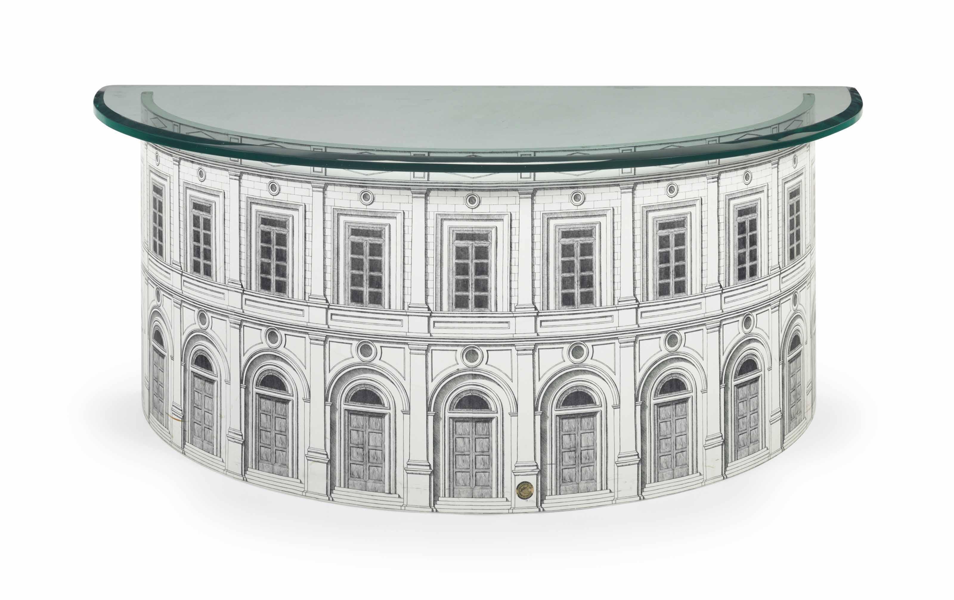 Piero Fornasetti - AN \'ARCHITETTURA\' LOW TABLE, DESIGNED 1980S