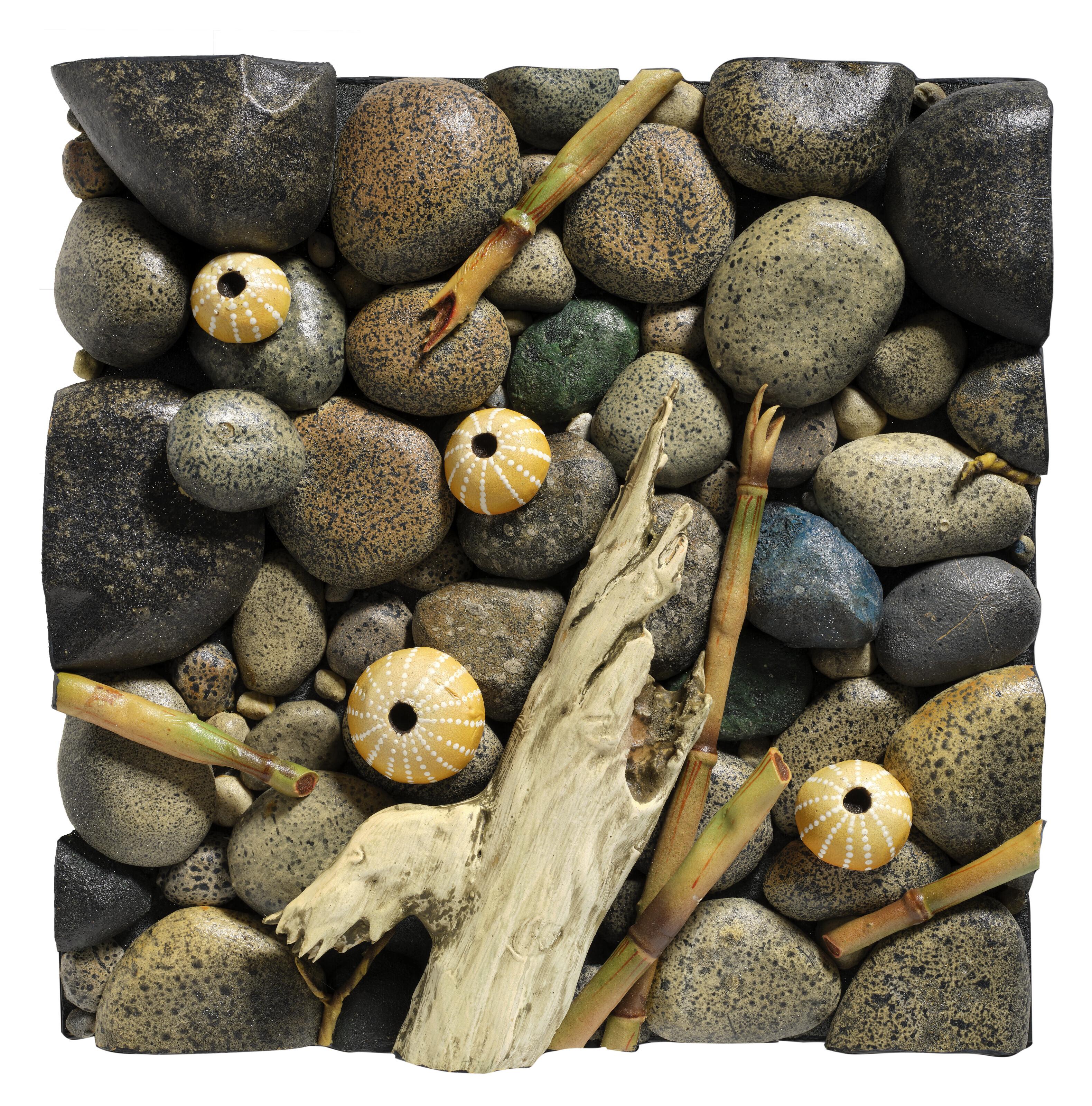 Piero Gilardi - Spiaggia con ricci gialli