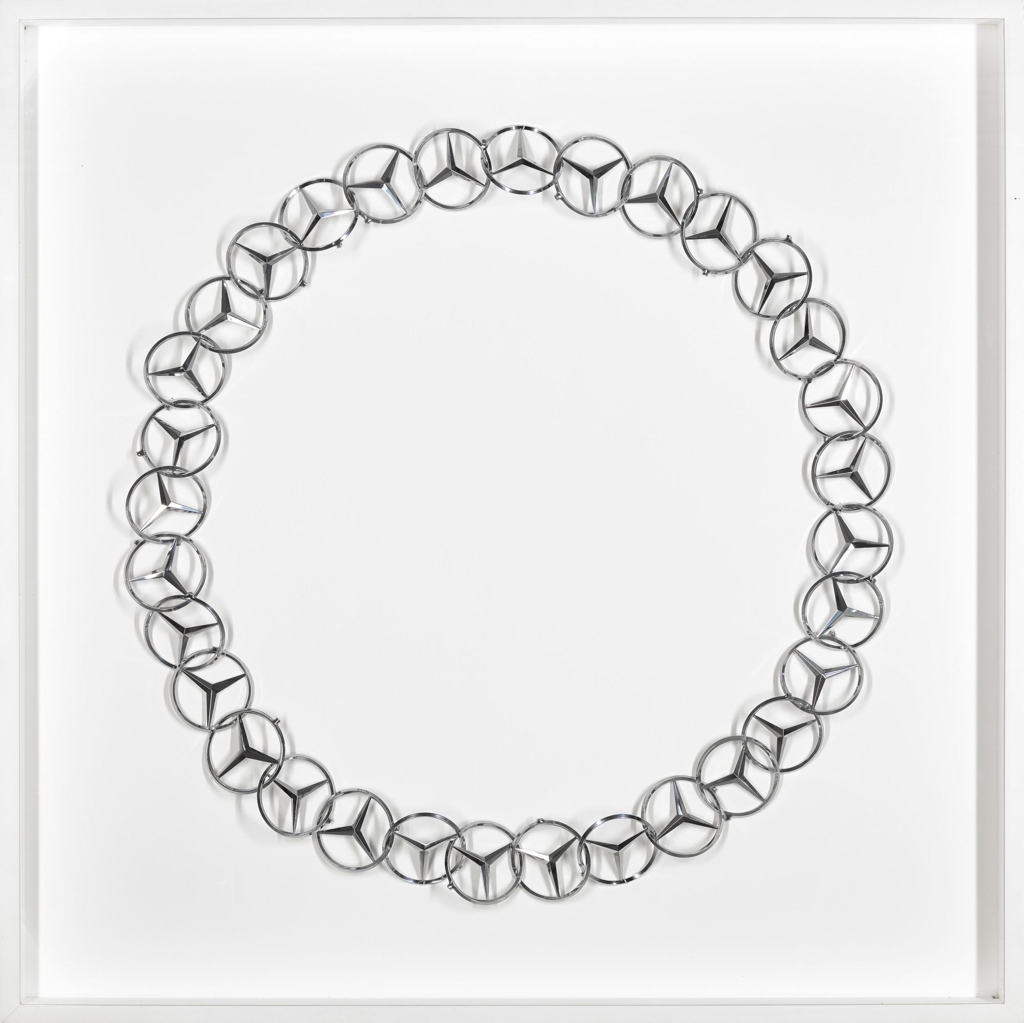 Piero Golia - Untitled (32 Stolen Mercedes Hood Stars)