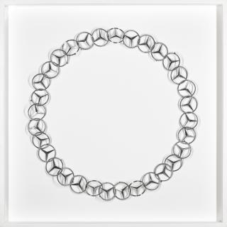 Piero Golia - Untitled (32 Stolen Mercedes Hood Stars)