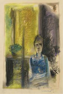 Piero Guccione - Ritratto di Donna In Un Interno