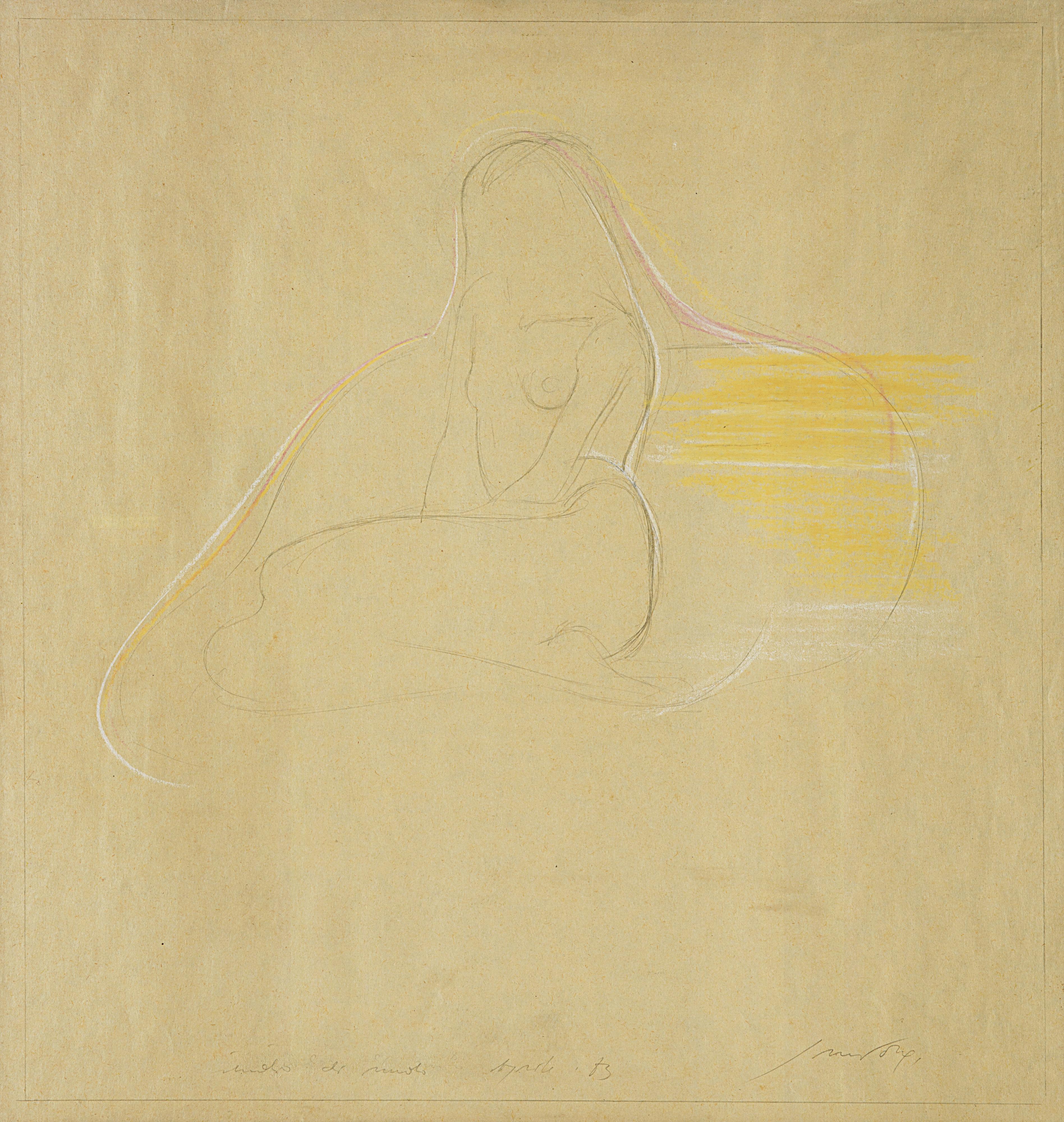 Piero Guccione - Studio di nudo