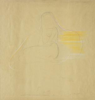 Piero Guccione - Studio di nudo