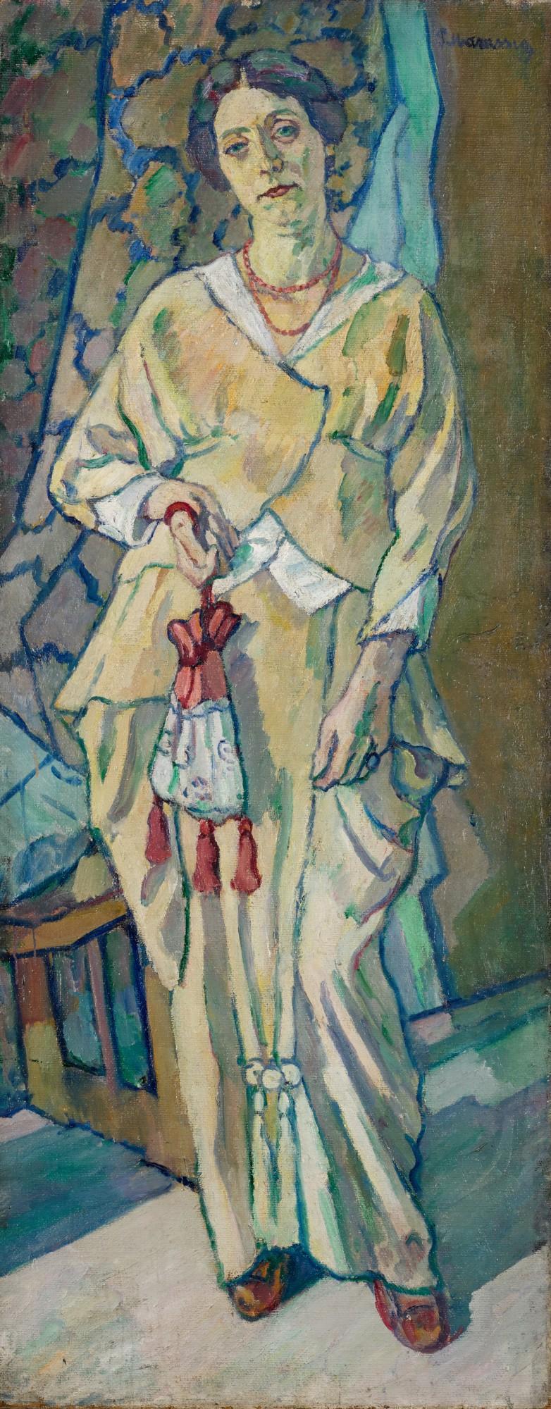 Piero Marussig - Donna con borsetta