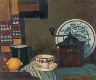 Piero Marussig - Natura morta con il macinino