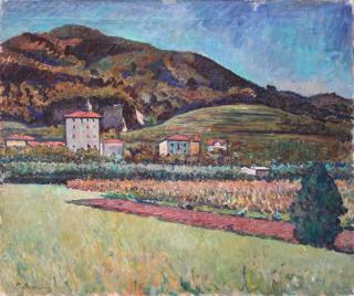 Piero Marussig - Veduta di campagna