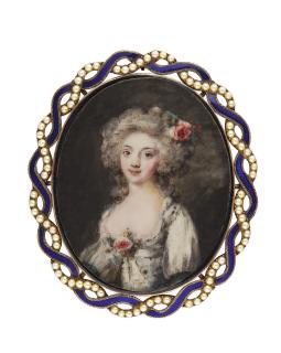 Pierre Adolphe Hall - Portrait Of A Lady, Circa 1785