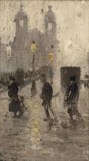 Pierre Adolphe Valette - Presbyterian Church, All Saints, with figures