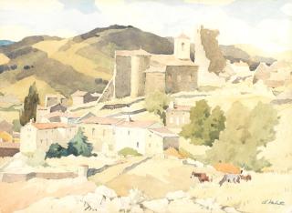 Pierre Adolphe Valette - Vue de Boffres, Ardèche