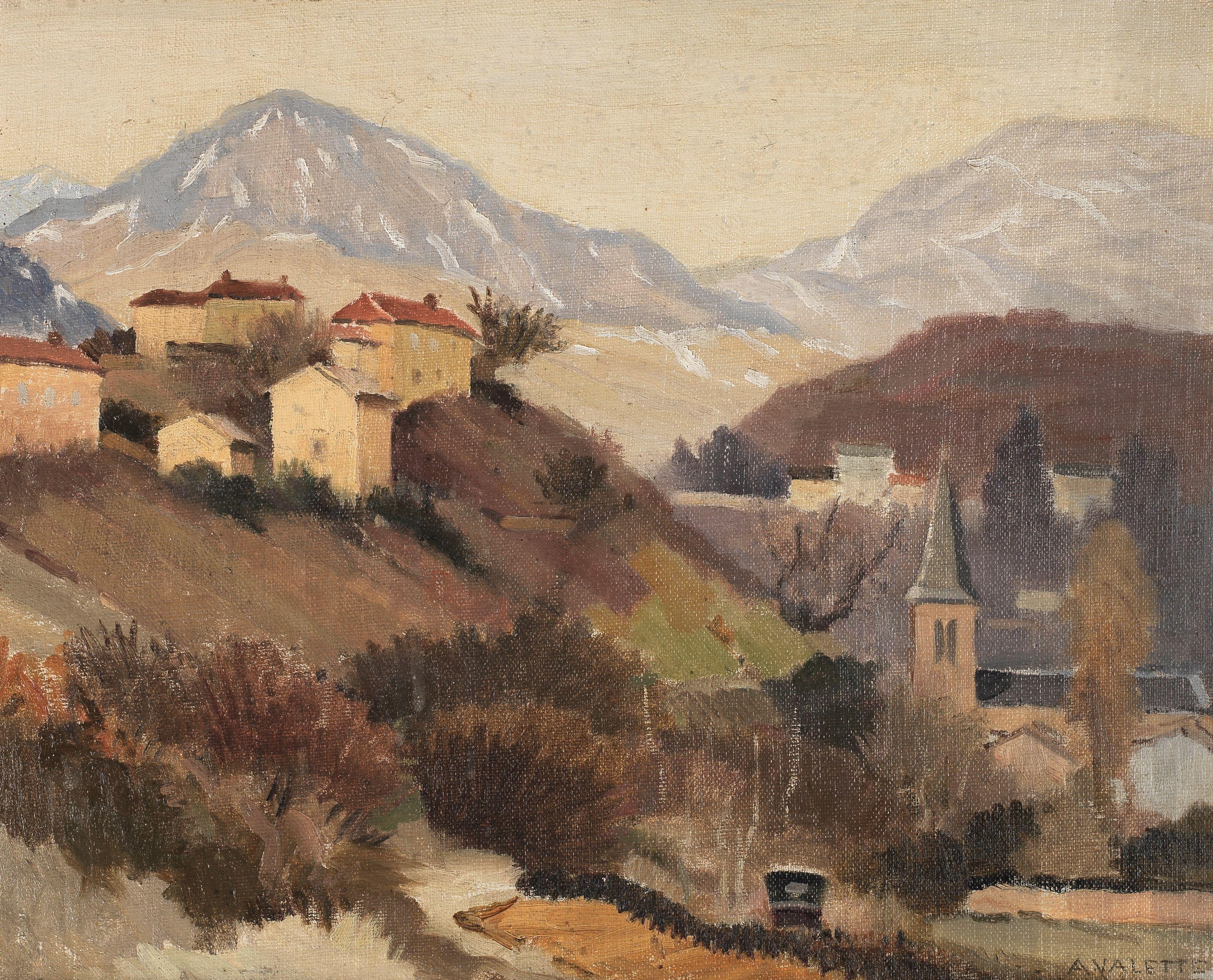 Pierre Adolphe Valette - Vue de Tournon-sur-Rhône