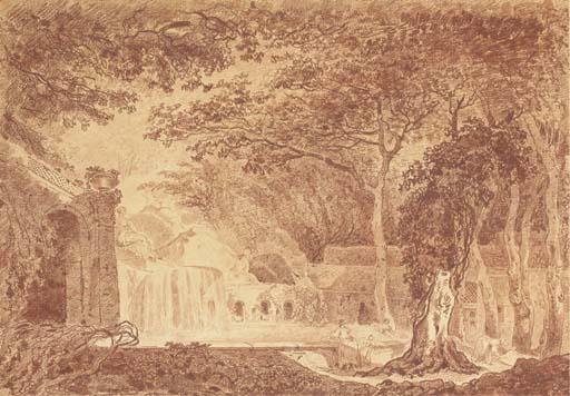 Pierre-Adrien Pâris - La Fontaine D\'Aréthuse Dans Les Jardins de la Villa D\'Este