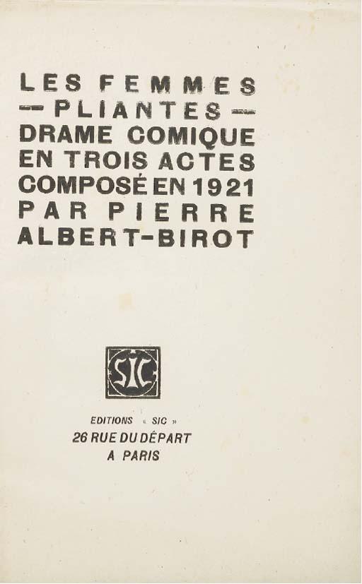 Pierre Albert-Birot - Unknown