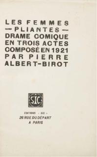 Pierre Albert-Birot - Unknown