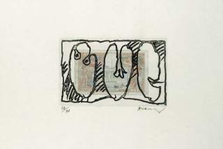 Pierre Alechinsky - [Abstract Compostion with Banknote]