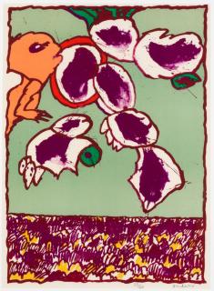 Pierre Alechinsky - Galactic Flying object, 1977