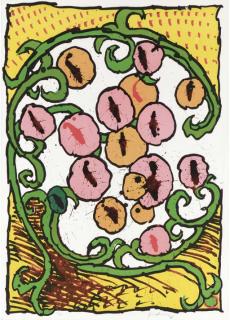 Pierre Alechinsky - Labyrinthe d\'apparat, Paris, Atelier Clot, 1972 (Rivière 595-7; 600-1)