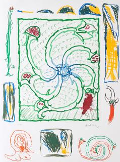 Pierre Alechinsky - Roue sans jante (Aus: Hommage à Picasso).