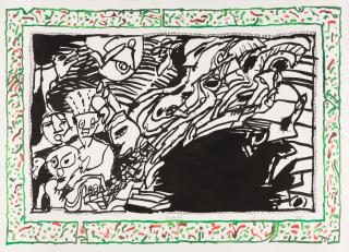 Pierre Alechinsky - Sans l\'écorce E, 1991