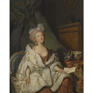 Pierre-Alexandre Wille - An Elegantly Dressed Lady Seated At A Table, Reading A Letter