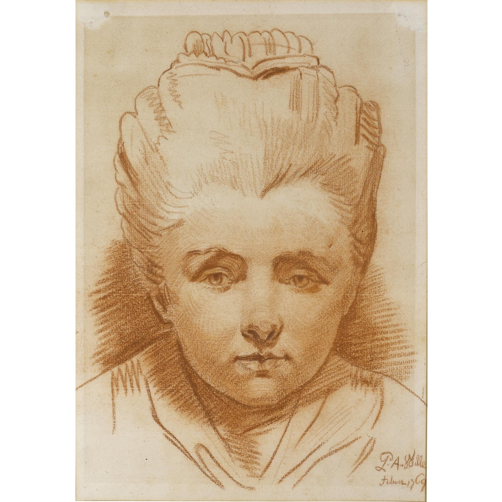 Pierre-Alexandre Wille - Bust-Length Portrait Of A Young Girl