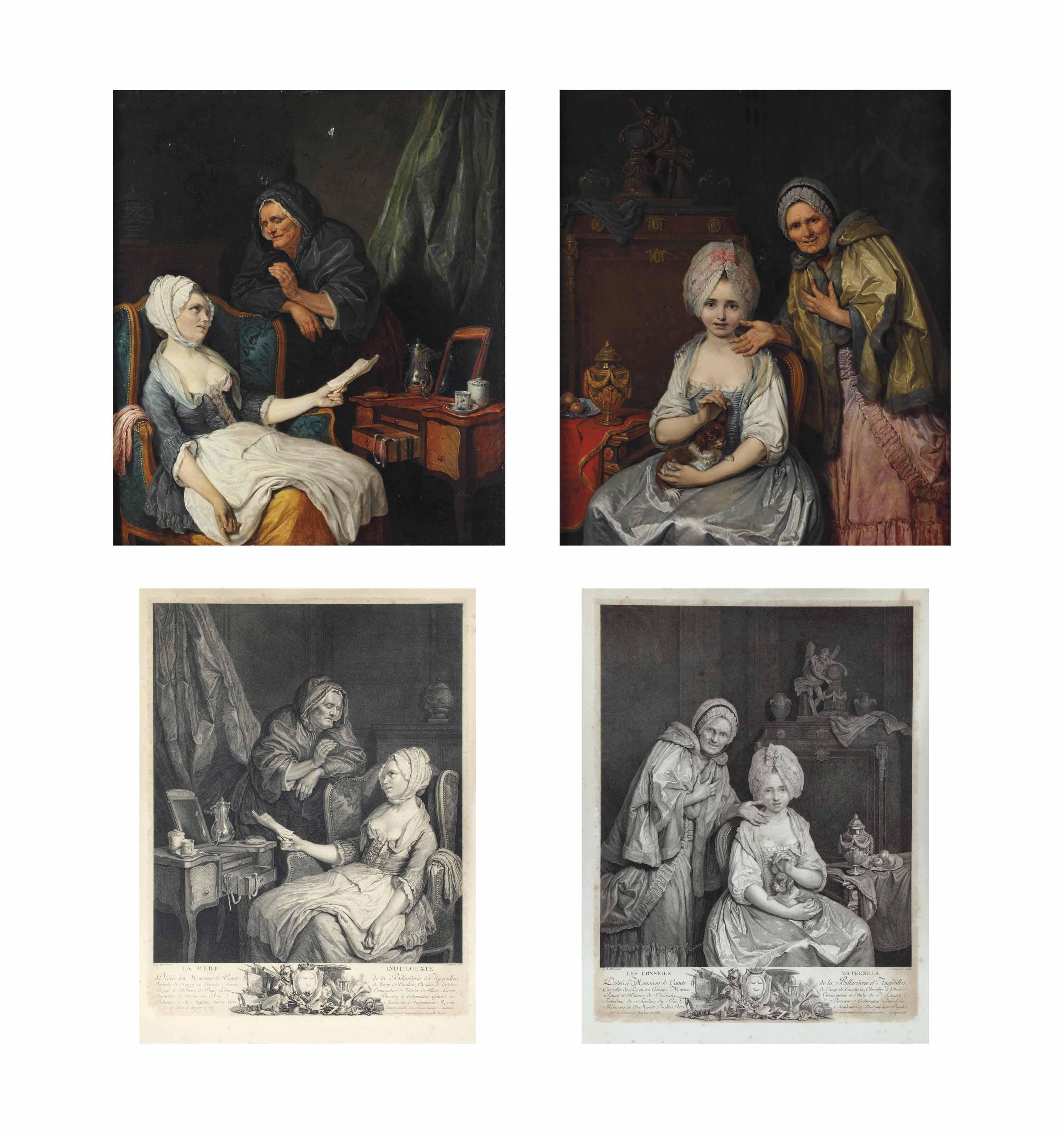 Pierre-Alexandre Wille - \'La Mere Indulgente\'; And \'Les Conseils Maternels\'