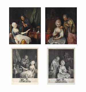 Pierre-Alexandre Wille - \'La Mere Indulgente\'; And \'Les Conseils Maternels\'