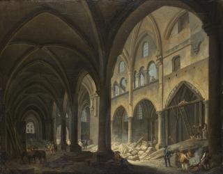 Pierre-Antoine Demachy - Démolition de l\'église des Saints-Innocents, Paris