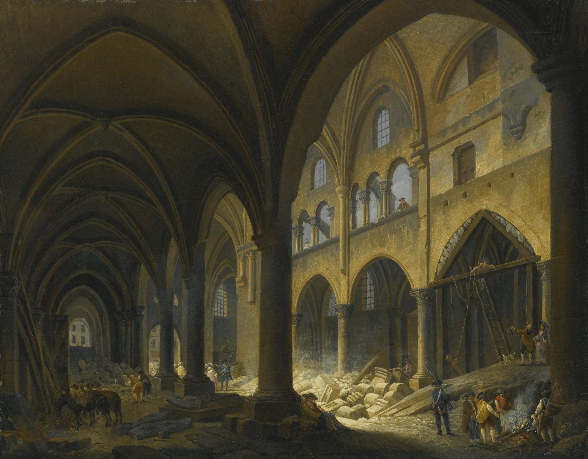 Pierre-Antoine Demachy - Demolition Of L\'Eglise Des Saints Innocents, Paris