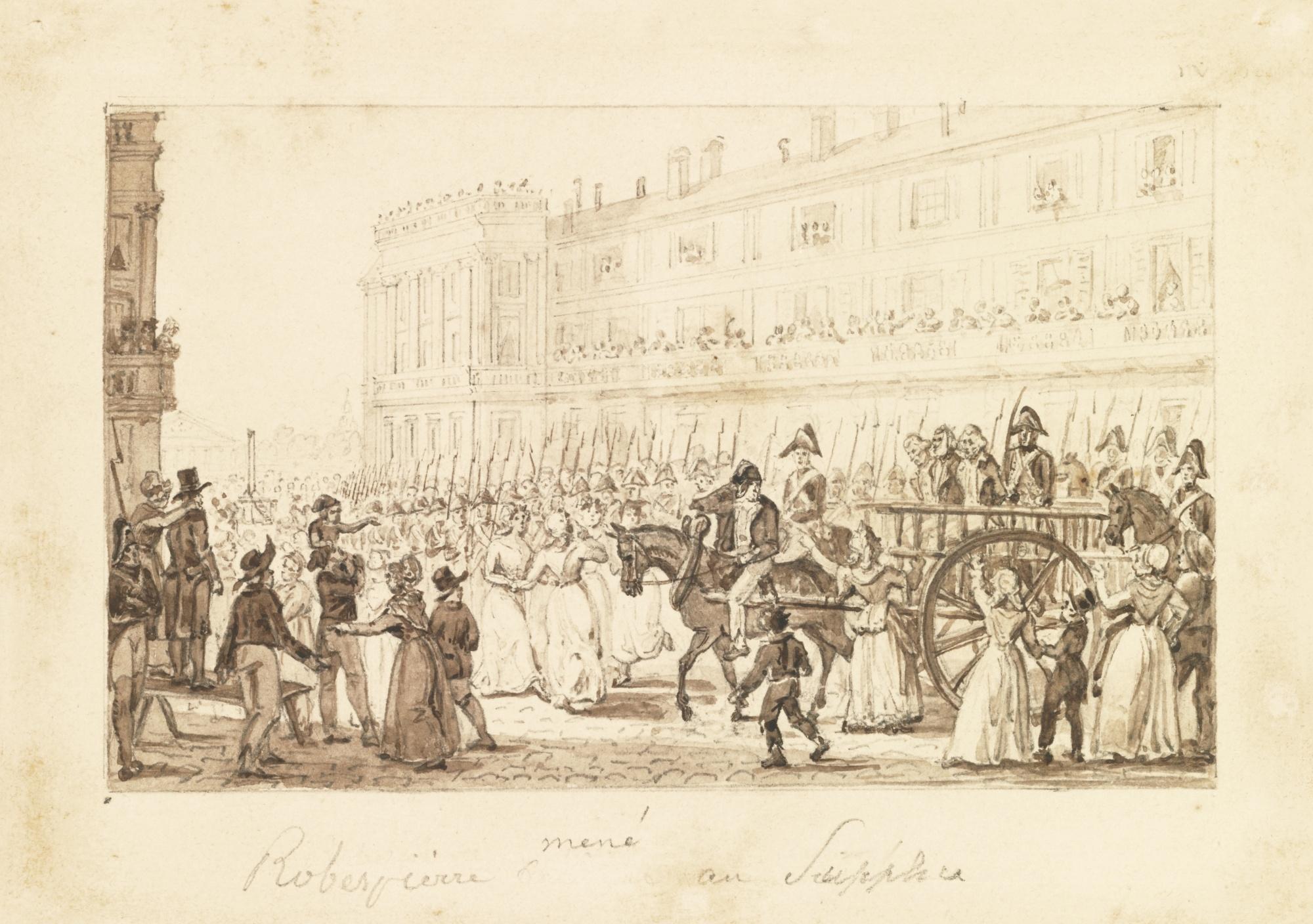Pierre-Antoine Demachy - Robespierre And His Accomplices Being Led To Their Execution