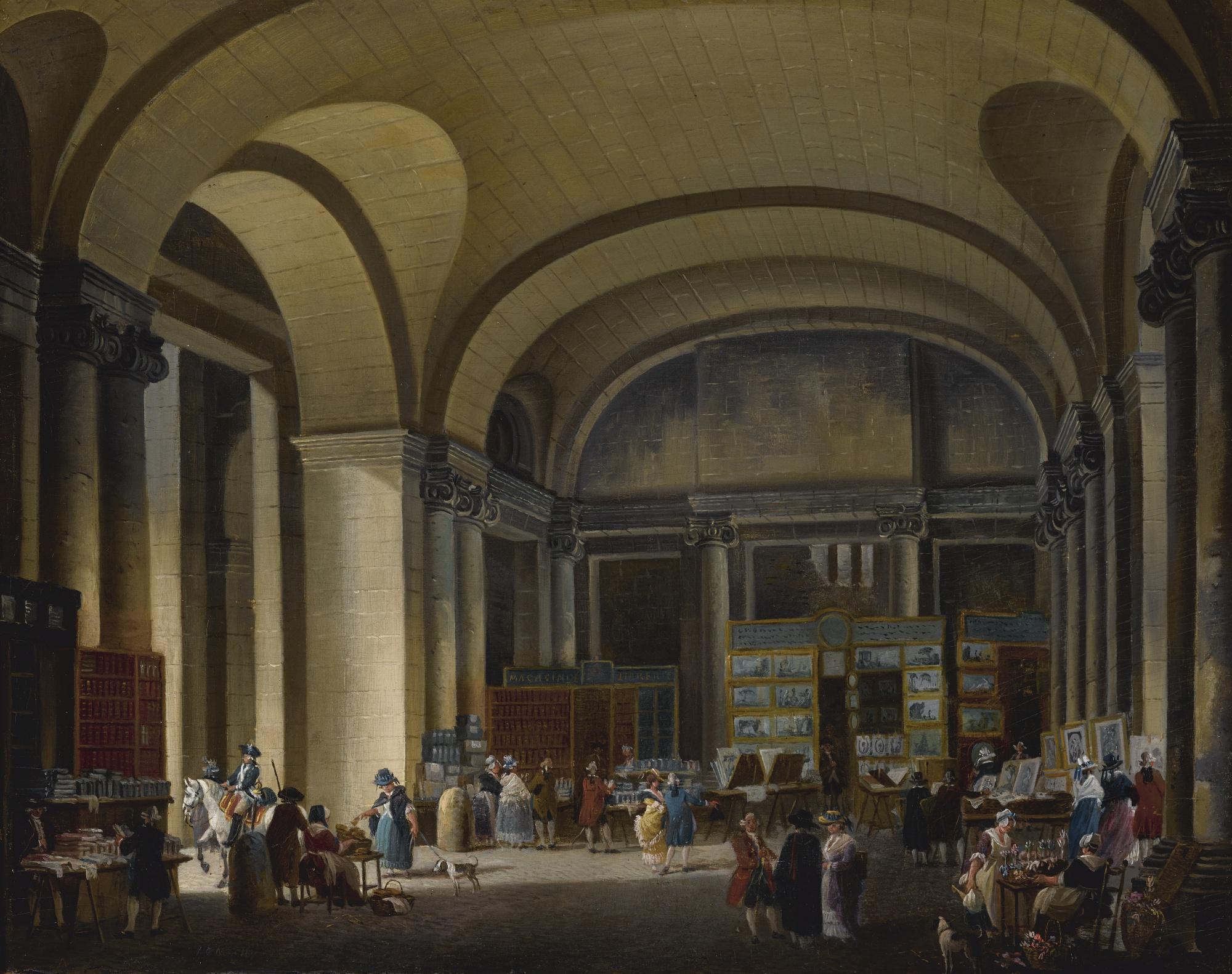 Pierre-Antoine Demachy - The Book Market Beneath The Louvre