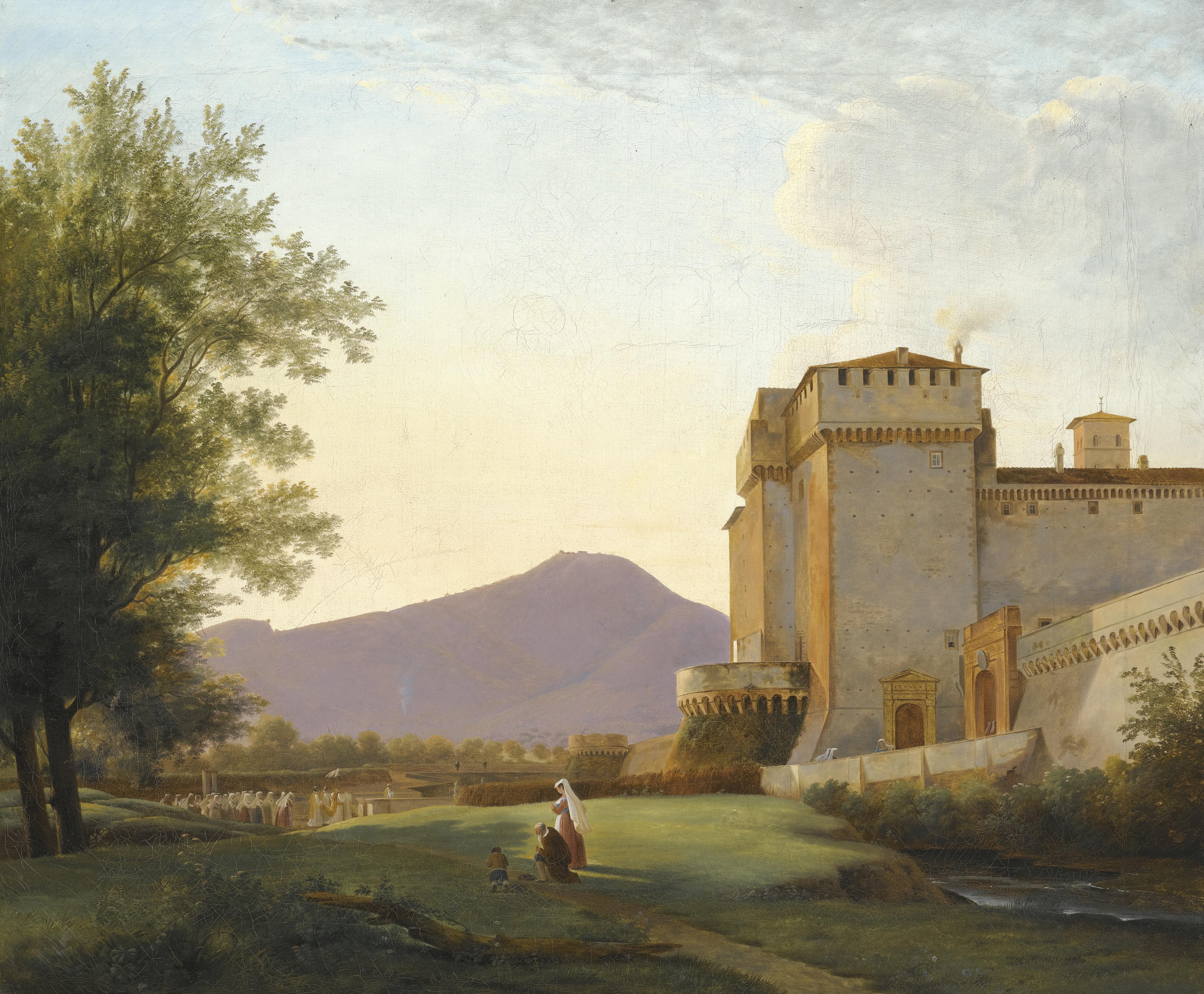 Pierre-Athanase Chauvin - A View Of The Abbey Of Grottaferrata