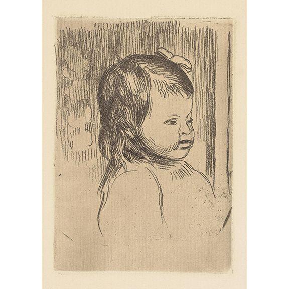 Pierre-Auguste Renoir - Buste d\'enfant, tourné à droite