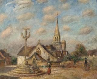 Pierre-Auguste Renoir - Calvaire et église de Nizon (Près de Pont-Aven)