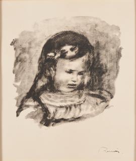 Pierre-Auguste Renoir - Claude Renoir, la tête baissée, from L\'Album des Douze Lithographies originales