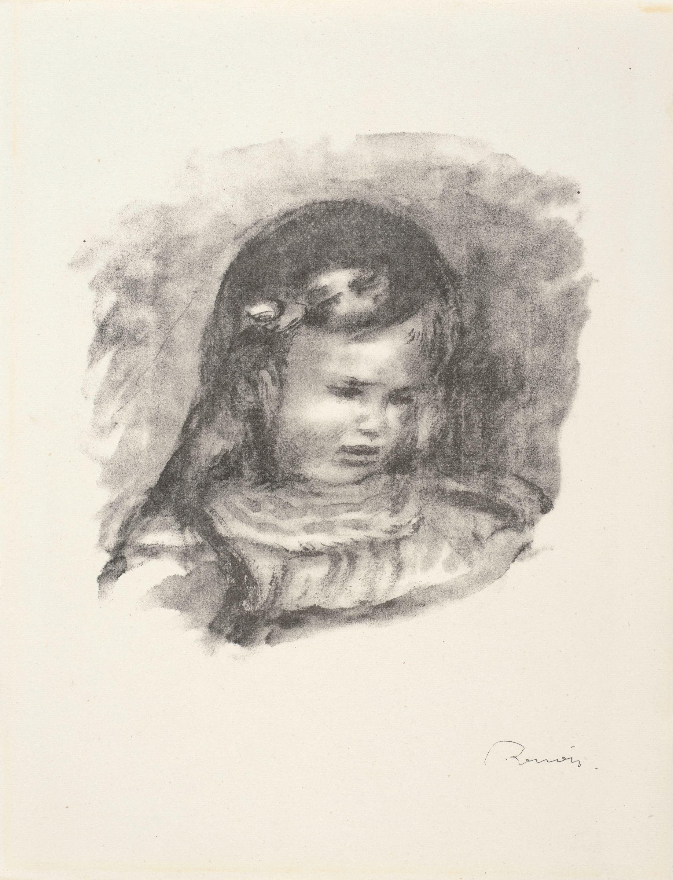 Pierre-Auguste Renoir - Claude Renoir, la tête baissée; La pierre au trois croquis (2 works)