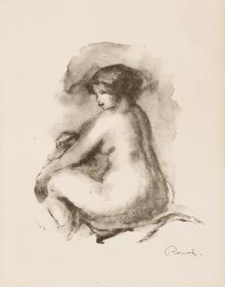 Pierre-Auguste Renoir - Étude De Femme Nue, Assise; Femme Au Cep De Vigne, From L\'Album Des Douze Lithographies Originales De Pierre-Auguste Renoir 2