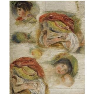 Pierre-Auguste Renoir - Études De Têtes Et Drapés