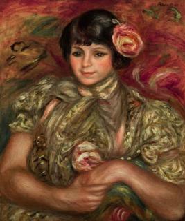 Pierre-Auguste Renoir - Femme à la rose