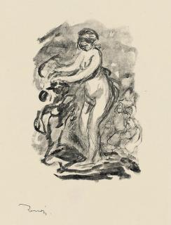 Pierre-Auguste Renoir - Femme au cep de vigne: four plates from Douze lithographies originales de Pierre-Auguste Renoir (D., S. 44-47)