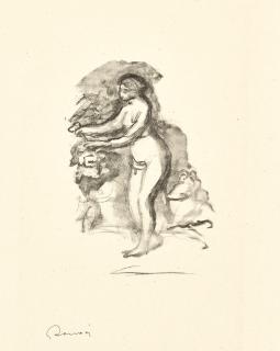Pierre-Auguste Renoir - Femme au Cep de Vigne, from L\'Album des Douze Lithographies Originales de Pierre-Auguste Renoir