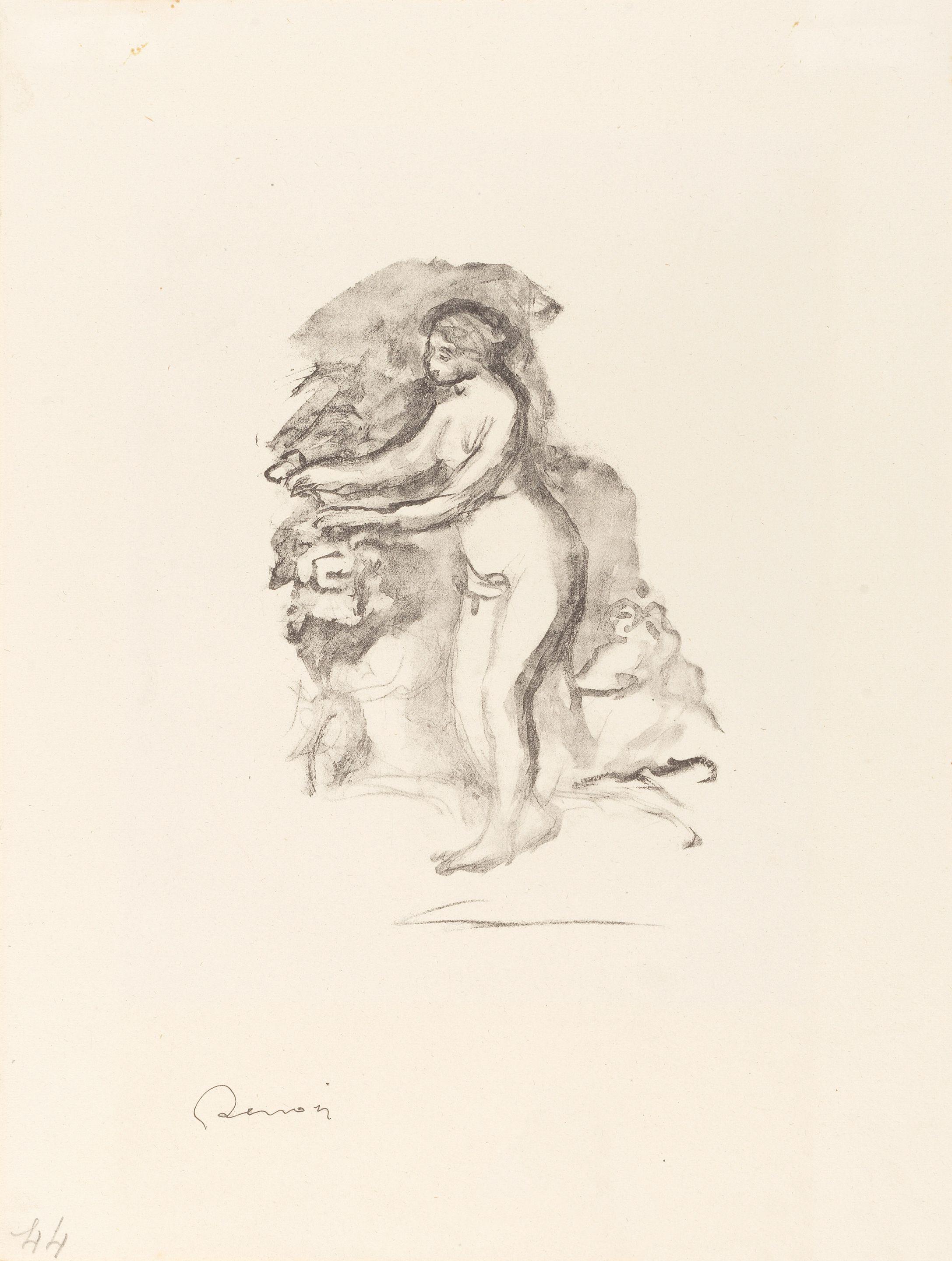 Pierre-Auguste Renoir - Femme au cep de vigne, from L\'Album des Douze Lithographies Originales