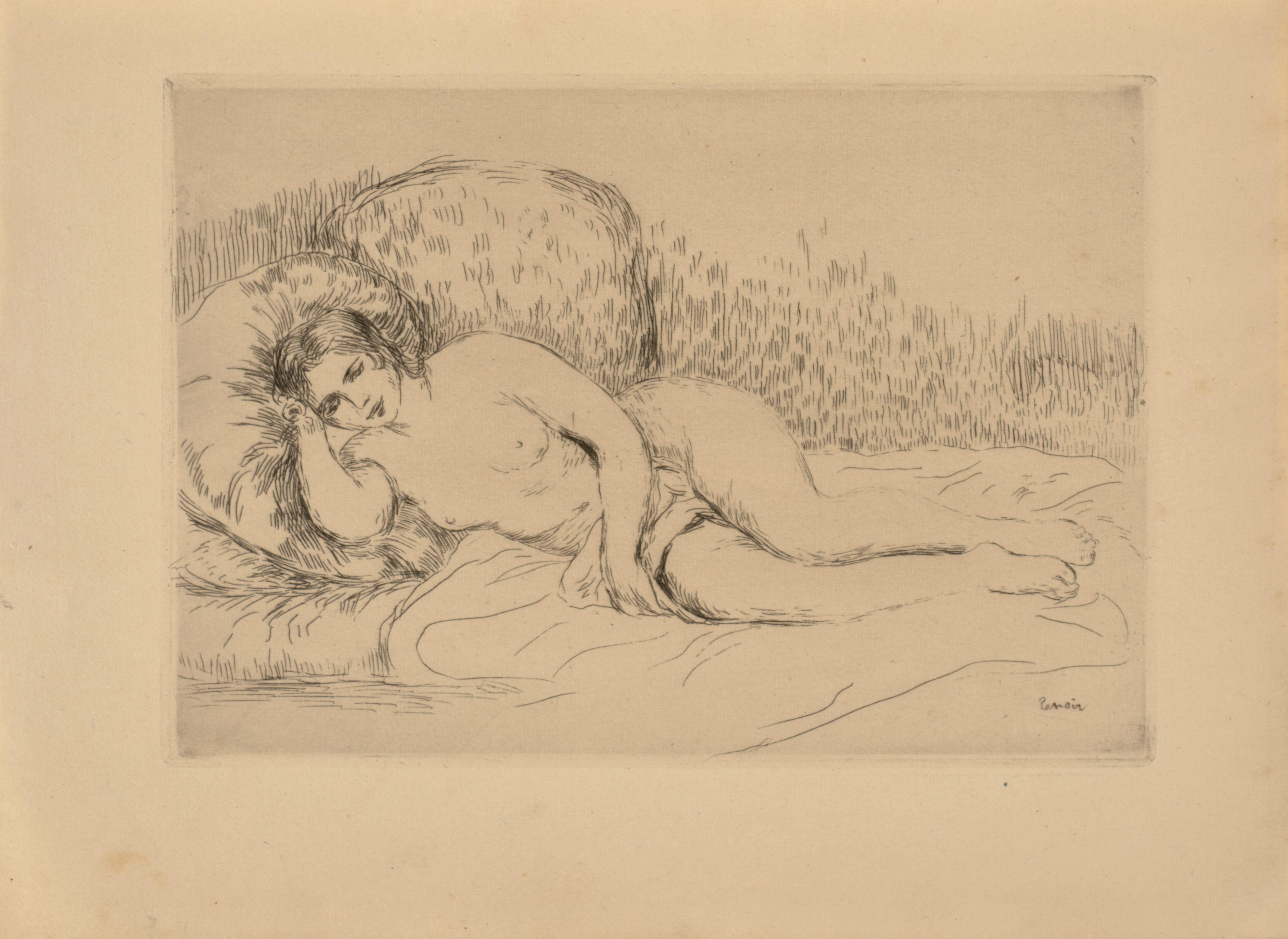 Pierre-Auguste Renoir - Femme couchée (tournée à gauche)