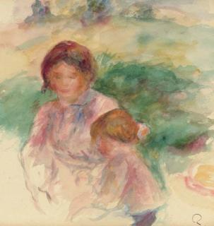 Pierre-Auguste Renoir - Femme et enfant dans la campagne