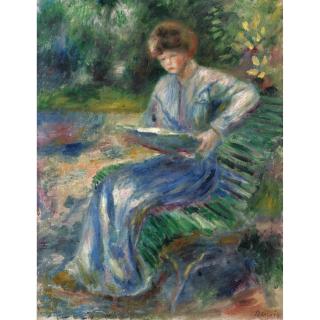 Pierre-Auguste Renoir - Femme Lisant Sur Un Banc