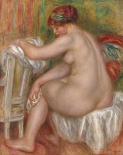 Pierre-Auguste Renoir - Femme nue à sa toilette or Femme s’essuyant