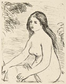 Pierre-Auguste Renoir - Femme nue assise (Delteil 12)