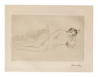 Pierre-Auguste Renoir - Femme Nue Couchée (Tournée À Droite), 1Re Planche (Delteil 13)